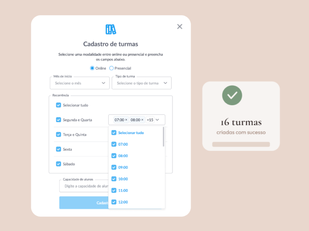 Solução Cadastro de Turmas em Lote